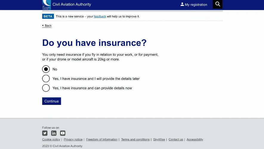 Answer About Insurance drone
