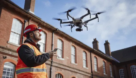 building surveyor with drone uk