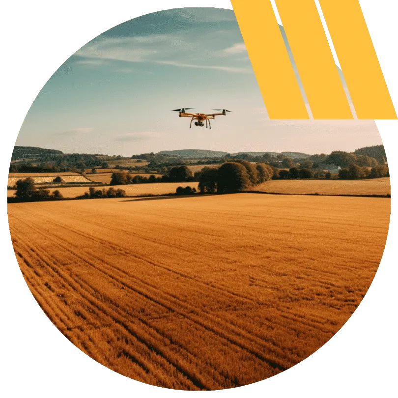 drone performing agricultural survey
