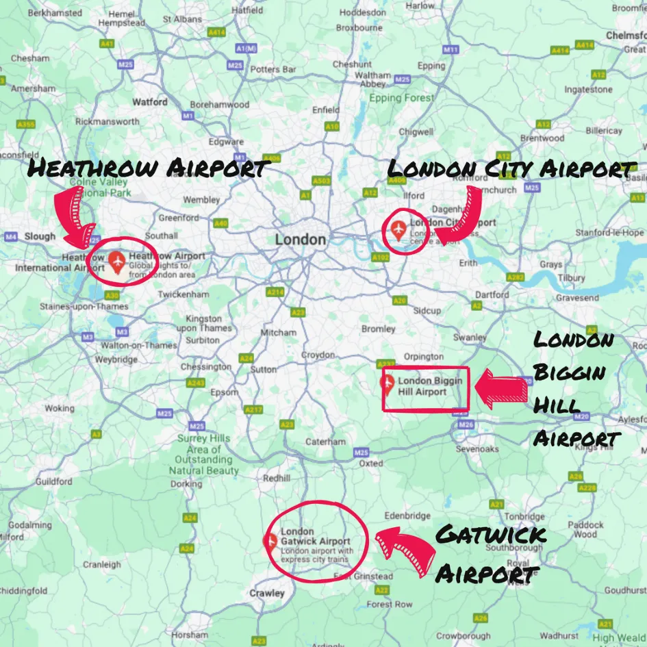 london city airport location map